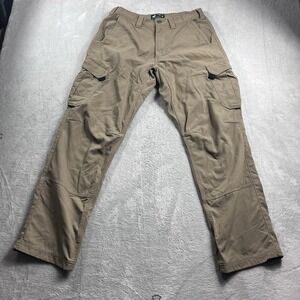 Arborwear Tech II Pants Mens 32x30* Brown Cargo Pockets Flat Front Straight Leg